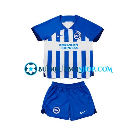 Camiseta de Fútbol Brighton Hove Albion 2023-2024 Primera Equipación Manga Corta Niño