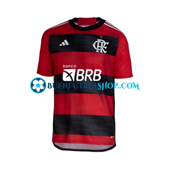 Camiseta de Fútbol CR Flamengo 2023-2024 Primera Equipación Manga Corta Hombre