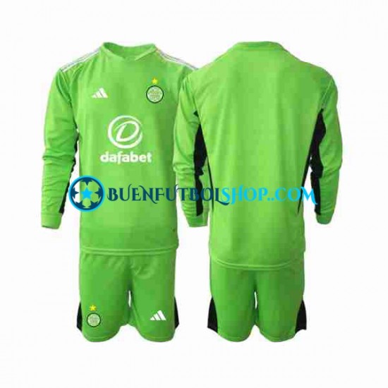 Camiseta de Fútbol Celtic Portero 2023-2024 Segunda Equipación Manga Larga Niño