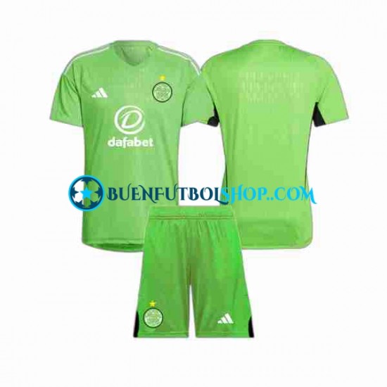 Camiseta de Fútbol Celtic Portero 2023-2024 Segunda Equipación Manga Corta Niño