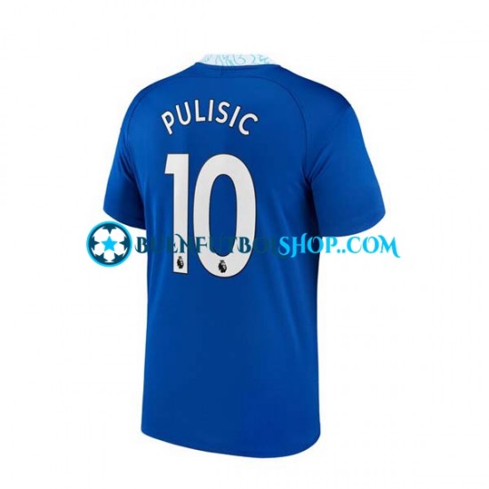 Camiseta de Fútbol Chelsea Christian Pulisic 10 2022-2023 Primera Equipación Manga Corta Hombre