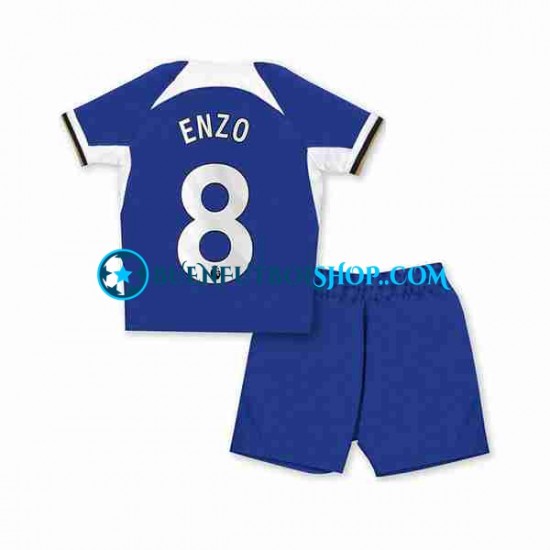 Camiseta de Fútbol Chelsea Enzo Fernandez 8 2023-2024 Primera Equipación Manga Corta Niño