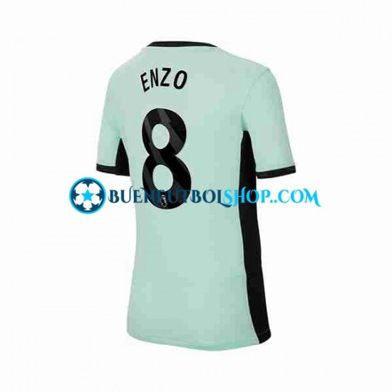 Camiseta de Fútbol Chelsea Enzo Fernandez 8 2023-2024 Tercera Equipación Manga Corta Hombre