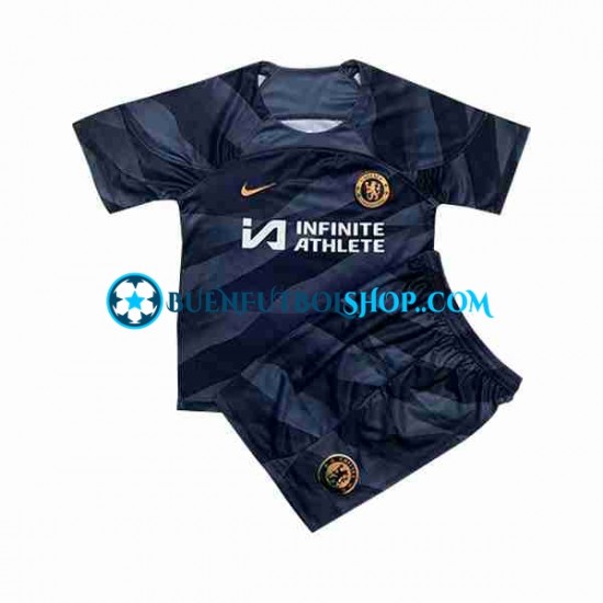 Camiseta de Fútbol Chelsea Portero 2023-2024 Primera Equipación Manga Corta Niño