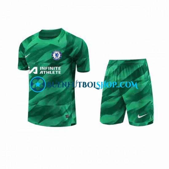 Camiseta de Fútbol Chelsea Portero 2023-2024 Tercera Equipación Manga Corta Niño