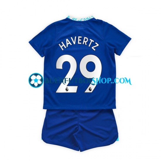 Camiseta de Fútbol Chelsea Kai Havertz 29 2022-2023 Primera Equipación Manga Corta Niño