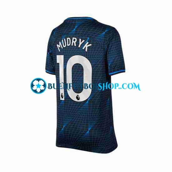 Camiseta de Fútbol Chelsea Mykhaylo Mudryk 10 2023-2024 Segunda Equipación Manga Corta Hombre