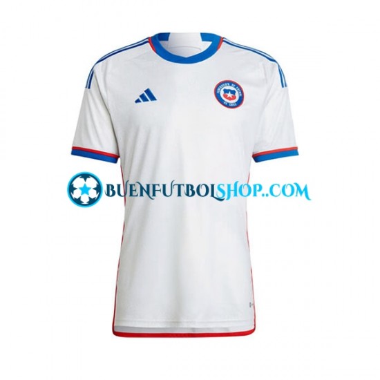 Camiseta de Fútbol Chile 2022 Segunda Equipación Manga Corta Hombre