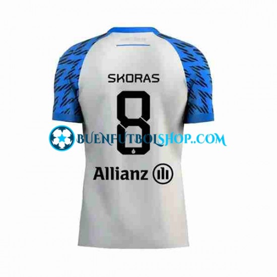 Camiseta de Fútbol Club Brugge Michal Skoras 8 2023-2024 Segunda Equipación Manga Corta Hombre