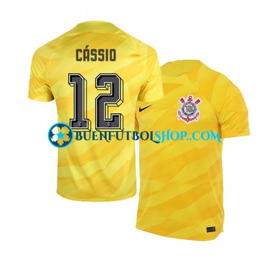 Camiseta de Fútbol Corinthians Portero Cassio 12 2023-2024 Segunda Equipación Manga Corta Hombre