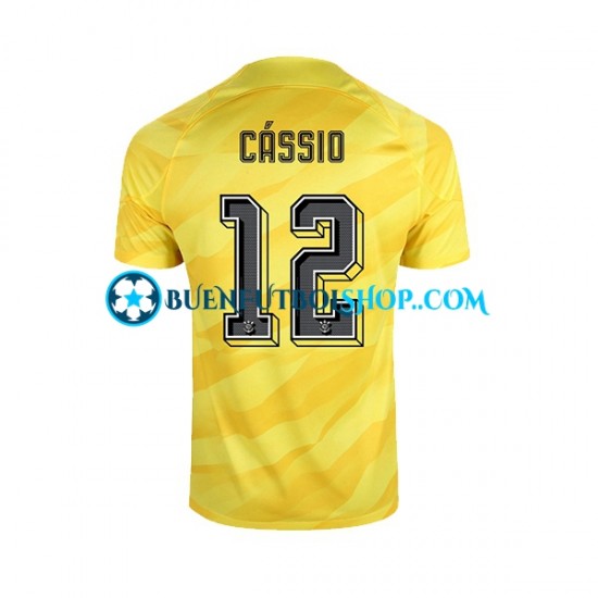 Camiseta de Fútbol Corinthians Portero Cassio 12 2023-2024 Segunda Equipación Manga Corta Hombre