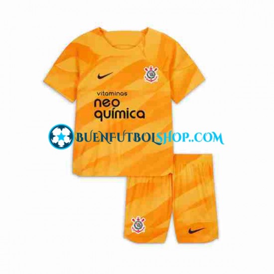 Camiseta de Fútbol Corinthians Portero 2023-2024 Tercera Equipación Manga Corta Niño