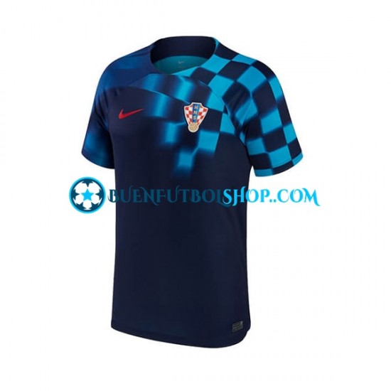 Camiseta de Fútbol Croacia World Cup 2022 Segunda Equipación Manga Corta Hombre