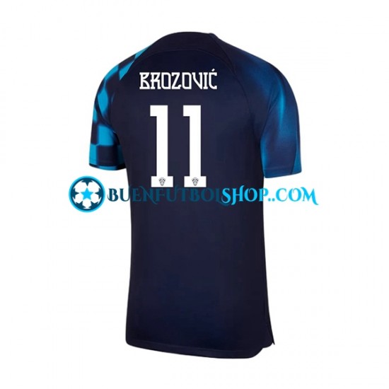 Camiseta de Fútbol Croacia Brozovic 11 World Cup 2022 Segunda Equipación Manga Corta Hombre