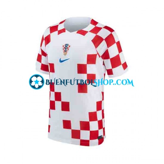 Camiseta de Fútbol Croacia World Cup 2022 Primera Equipación Manga Corta Hombre