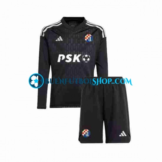 Camiseta de Fútbol Dinamo Zagreb Portero 2023-2024 Segunda Equipación Manga Larga Niño