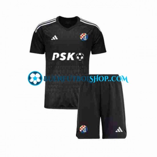 Camiseta de Fútbol Dinamo Zagreb Portero 2023-2024 Segunda Equipación Manga Corta Niño