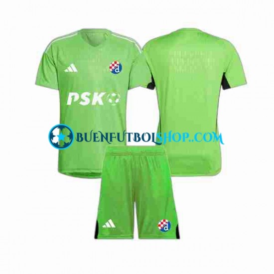 Camiseta de Fútbol Dinamo Zagreb Portero 2023-2024 Primera Equipación Manga Corta Niño