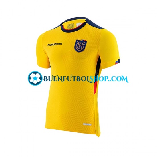 Camiseta de Fútbol Ecuador World Cup 2022 Primera Equipación Manga Corta Hombre