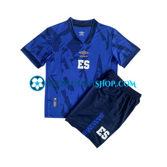 Camiseta de Fútbol EL Salvador 2023 Primera Equipación Manga Corta Niño