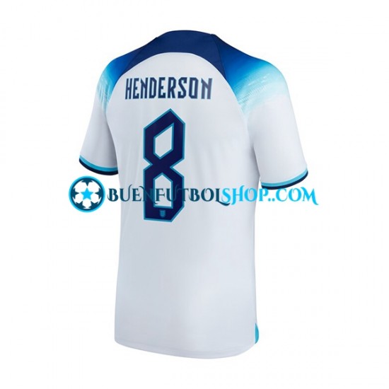 Camiseta de Fútbol Inglaterra Henderson 8 World Cup 2022 Primera Equipación Manga Corta Hombre