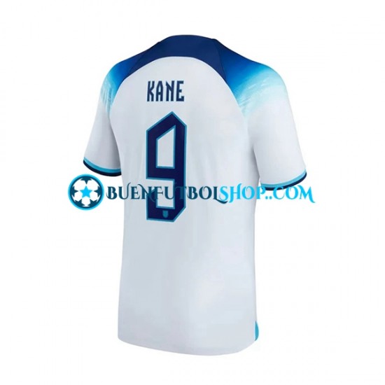 Camiseta de Fútbol Inglaterra Kane 9 World Cup 2022 Primera Equipación Manga Corta Hombre