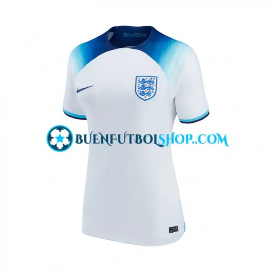 Camiseta de Fútbol Inglaterra World Cup 2022 Primera Equipación Manga Corta para Mujer