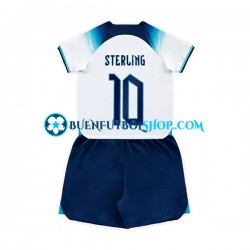 Camiseta de Fútbol Inglaterra Sterling 10 World Cup 2022 Primera Equipación Manga Corta Niño Camiseta de Fútbol Inglaterra Sterling 10 World Cup 2022 Primera Equipación Manga Corta Niño