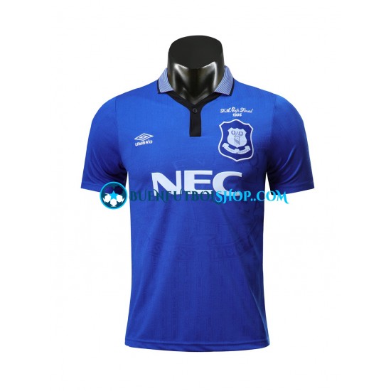 Camiseta de Fútbol Everton Retro 1995 Primera Equipación Manga Corta Hombre