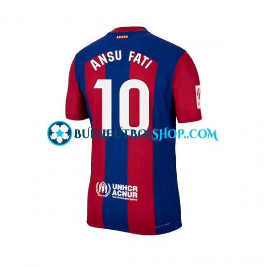 Camiseta de Fútbol FC Barcelona Ansu Fati 10 2023-2024 Primera Equipación Manga Corta Hombre