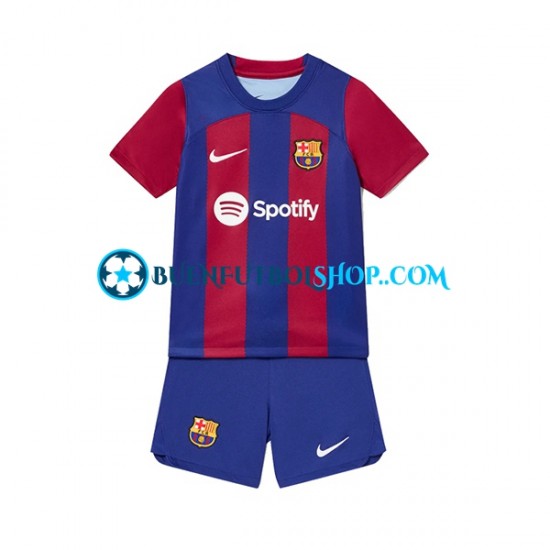 Camiseta de Fútbol FC Barcelona 2023-2024 Primera Equipación Manga Corta Niño