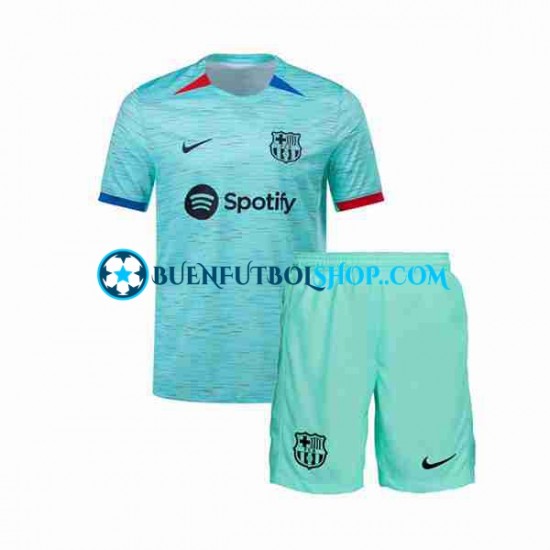 Camiseta de Fútbol FC Barcelona 2023-2024 Tercera Equipación Manga Corta Niño