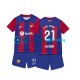 Camiseta de Fútbol FC Barcelona Frenkie de Jong 21 2023-2024 Primera Equipación Manga Corta Niño