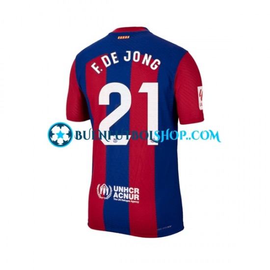 Camiseta de Fútbol FC Barcelona Frenkie de Jong 21 2023-2024 Primera Equipación Manga Corta Hombre