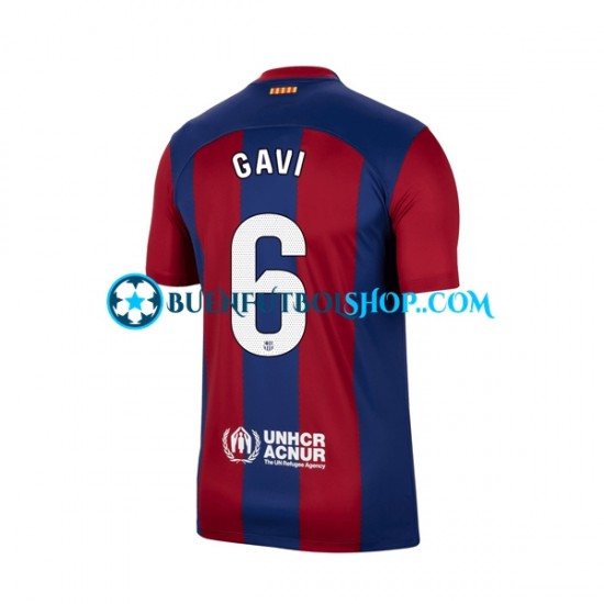 Camiseta de Fútbol FC Barcelona Gavi 6 2023-2024 Primera Equipación Manga Corta Hombre