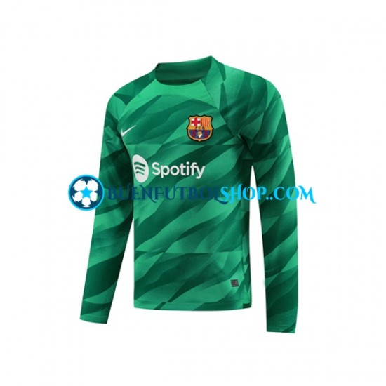 Camiseta de Fútbol FC Barcelona Portero Ter Stegen 1 2023-2024 Primera Equipación Manga Larga Hombre