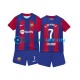 Camiseta de Fútbol FC Barcelona Ousmane Dembele 7 2023-2024 Primera Equipación Manga Corta Niño