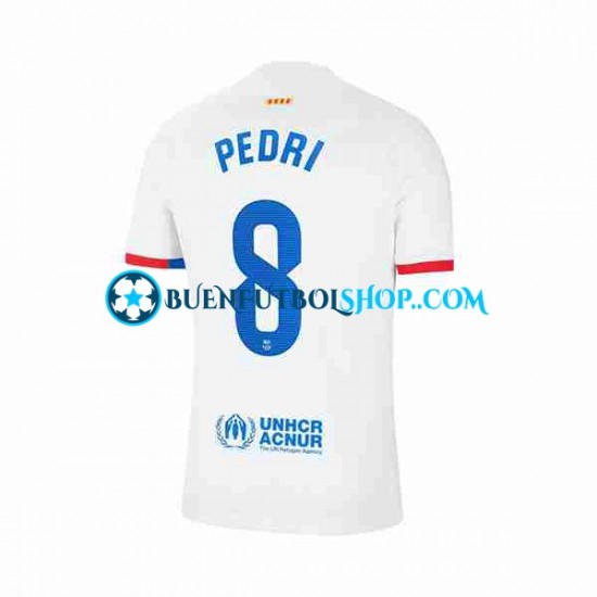 Camiseta de Fútbol FC Barcelona Pedri 8 2023-2024 Segunda Equipación Manga Corta Hombre