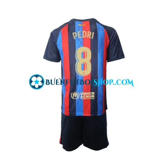 Camiseta de Fútbol FC Barcelona Pedri 8 2022-2023 Primera Equipación Manga Corta Niño