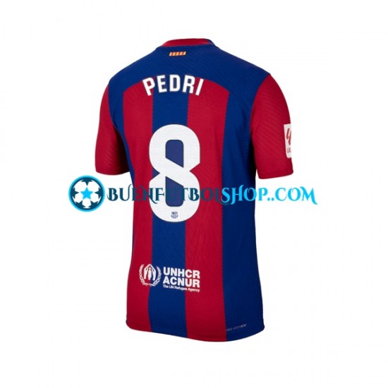 Camiseta de Fútbol FC Barcelona Pedri 8 2023-2024 Primera Equipación Manga Corta Hombre