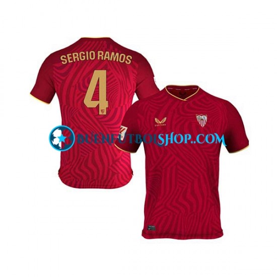 Camiseta de Fútbol Sevilla FC Sergio Ramos 4 2023-2024 Segunda Equipación Manga Corta Hombre