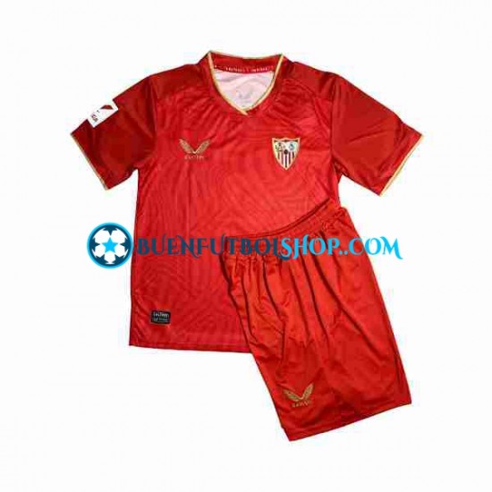 Camiseta de Fútbol Sevilla FC Sergio Ramos 4 2023-2024 Segunda Equipación Manga Corta Niño