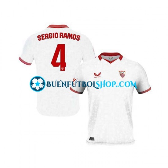 Camiseta de Fútbol Sevilla FC Sergio Ramos 4 2023-2024 Primera Equipación Manga Corta Hombre