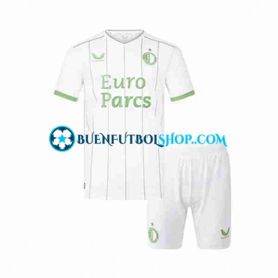 Camiseta de Fútbol Feyenoord Rotterdam 2023-2024 Tercera Equipación Manga Corta Niño