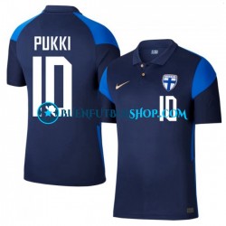 Camiseta de Fútbol Finlandia Teemu Pukki 10 Euro 2020 Segunda Equipación Manga Corta Hombre Camiseta de Fútbol Finlandia Teemu Pukki 10 Euro 2020 Segunda Equipación Manga Corta Hombre