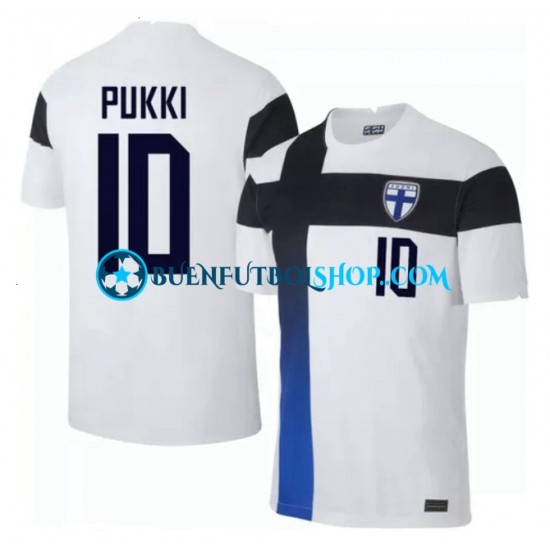 Camiseta de Fútbol Finlandia Teemu Pukki 10 Euro 2020 Primera Equipación Manga Corta Hombre