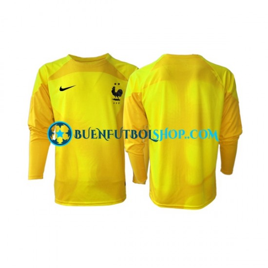 Camiseta de Fútbol Francia Portero World Cup 2022 Tercera Equipación Manga Larga Hombre