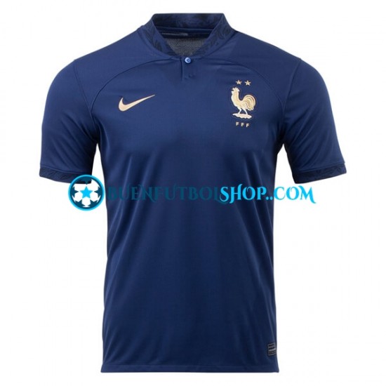 Camiseta de Fútbol Francia World Cup 2022 Primera Equipación Manga Corta Hombre