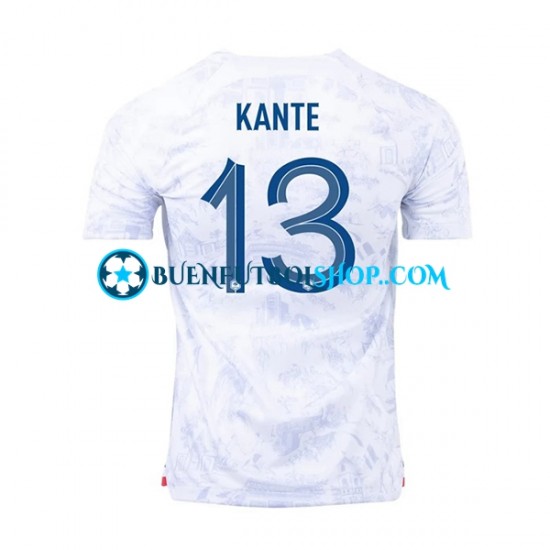 Camiseta de Fútbol Francia Kante 13 World Cup 2022 Segunda Equipación Manga Corta Hombre