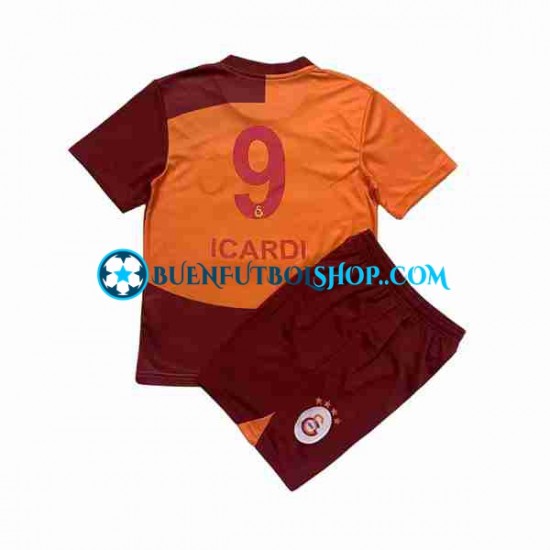 Camiseta de Fútbol Galatasaray Icardi 9 2023-2024 Primera Equipación Manga Corta Niño